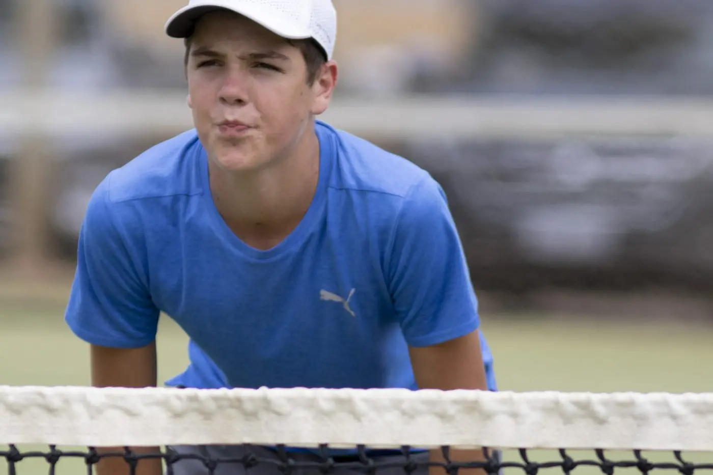 WATCHING AND READY: Joel Hamill crowds the net and is ready to insert himself into the game. PHOTOS: Dale Mann