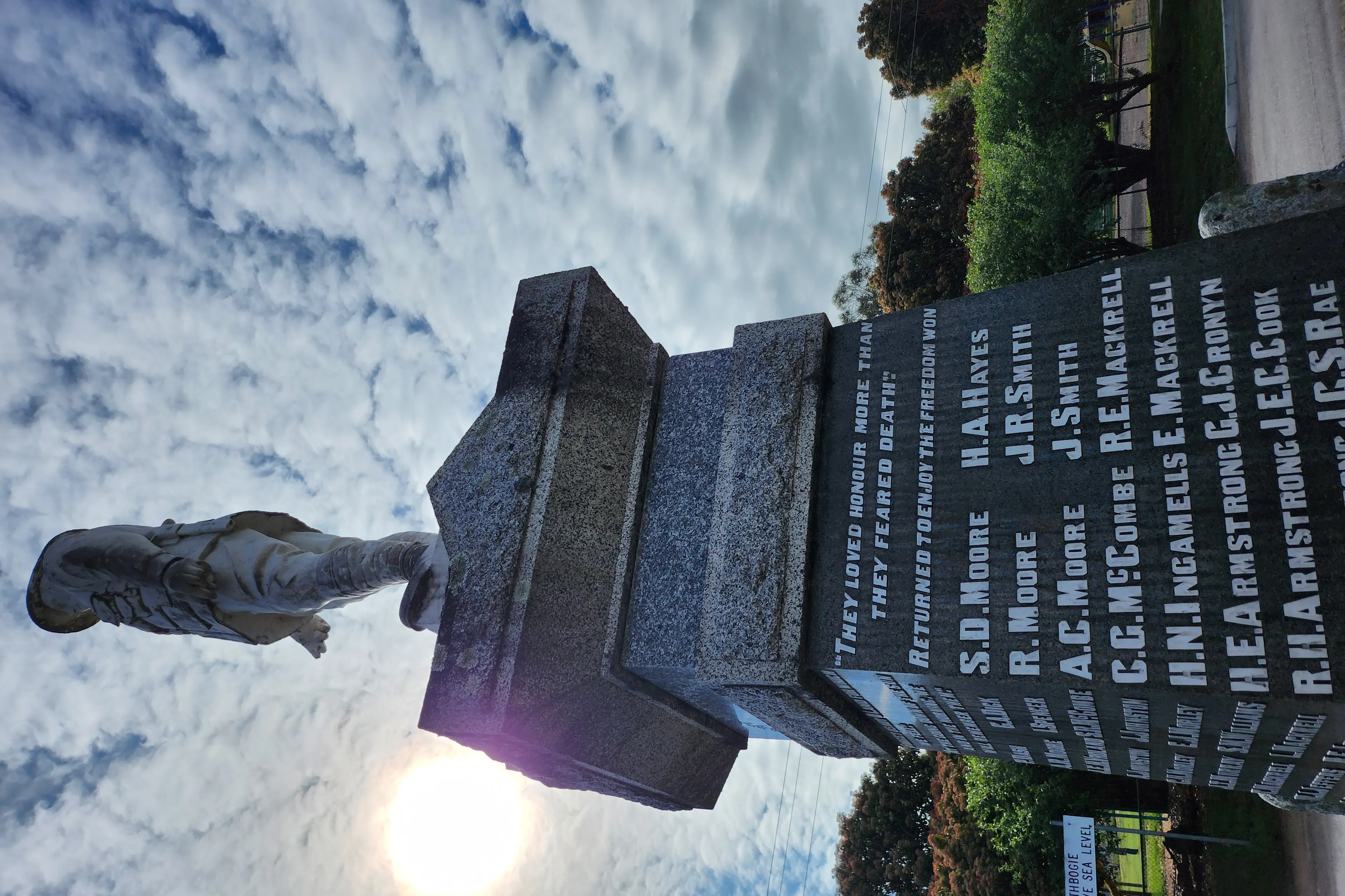 <p>INCOMPLETE: The statue has been without its rifle for over two years. PHOTOS: Tracey Thomson</p>\\n