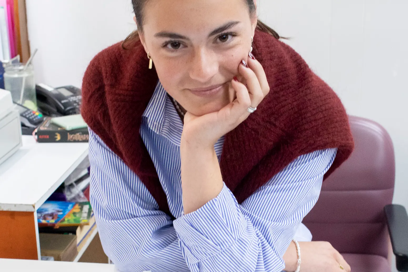 <p>DOUBLE-PRONGED APPROACH: Augusta Georgiades may well be into the classics of literature, devouring her Austens and Alcotts easily, but she insists that people who are yet to get the bookish bug need to find their own types of books. \"Reading opens up another world,\" she said. PHOTO: Dale Mann</p>\\n