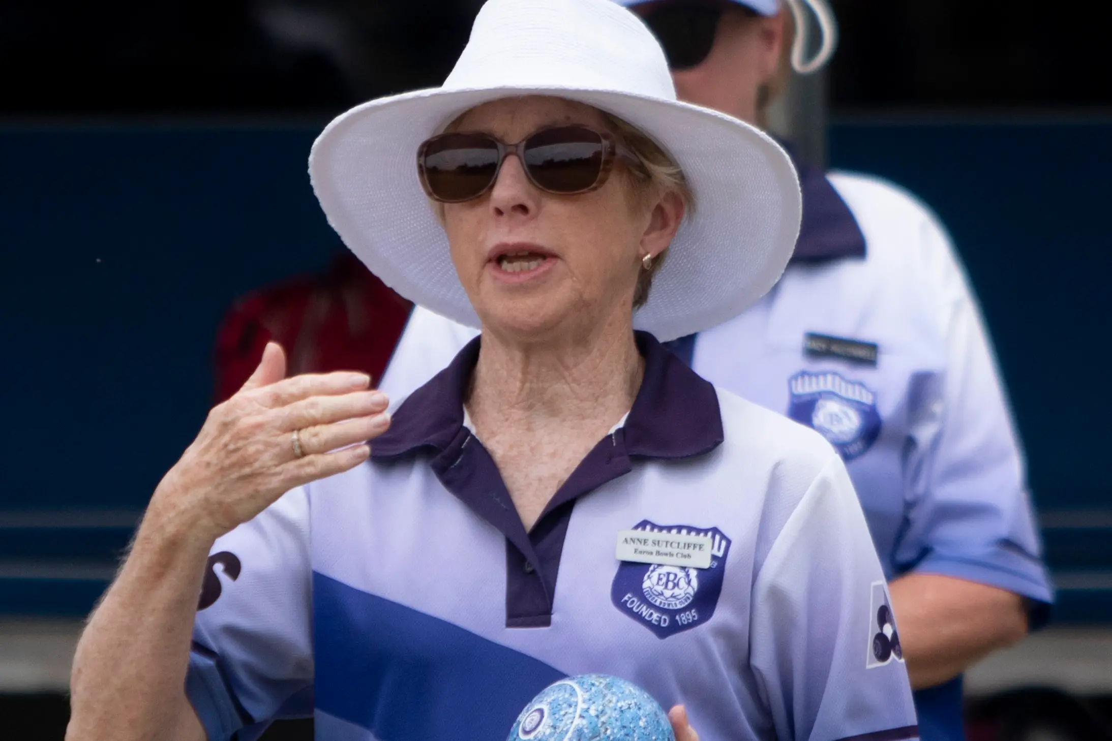 <p>TALKING TACTICS: Anne Sutcliffe weighs up her options before the next shot. PHOTO: Dale Mann</p>\\n