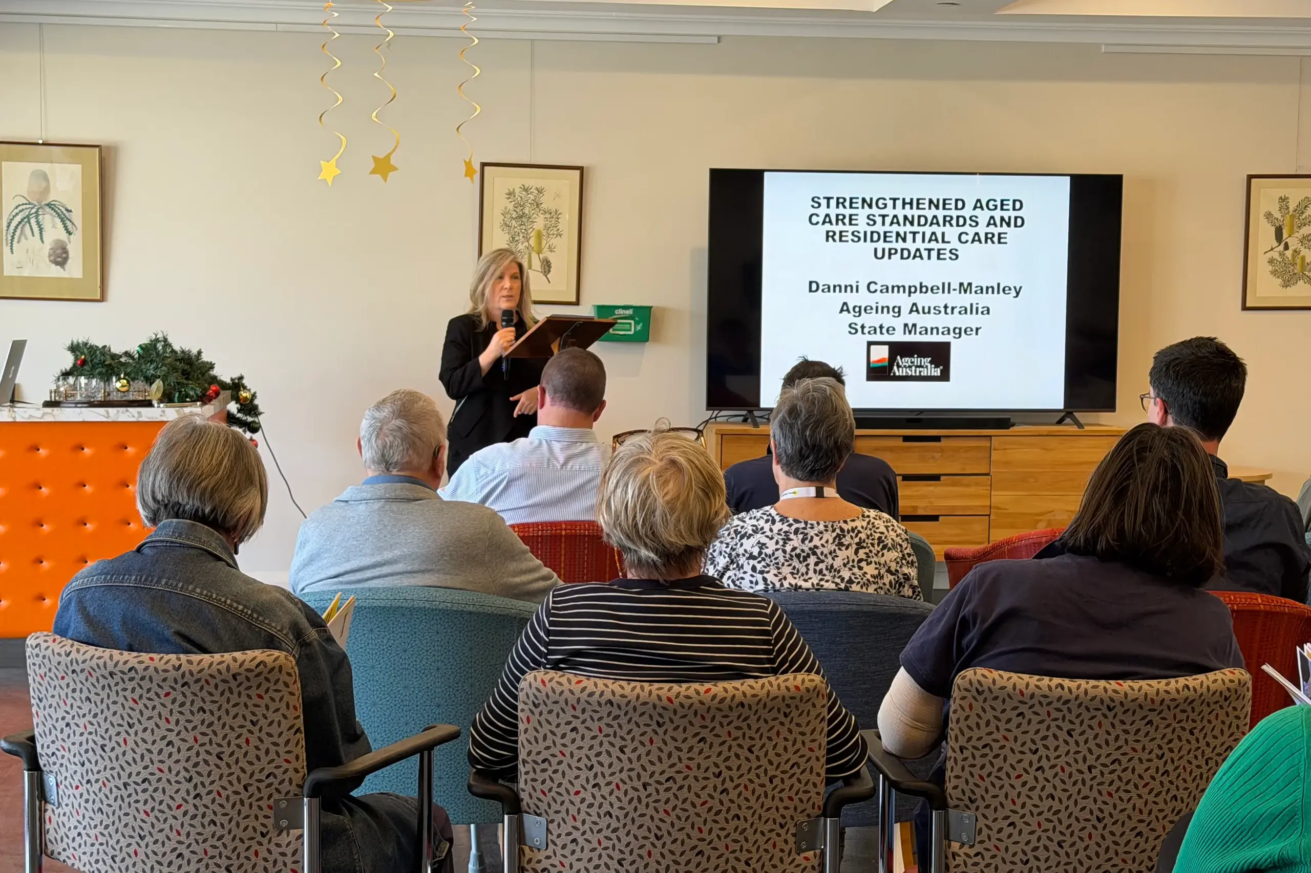 <p>CONGRATULATIONS IN ORDER: Danni Campbell-Manley praised the work of Euroa Health staff at the organisation\\'s AGM. PHOTO: Grace Roob</p>\\n