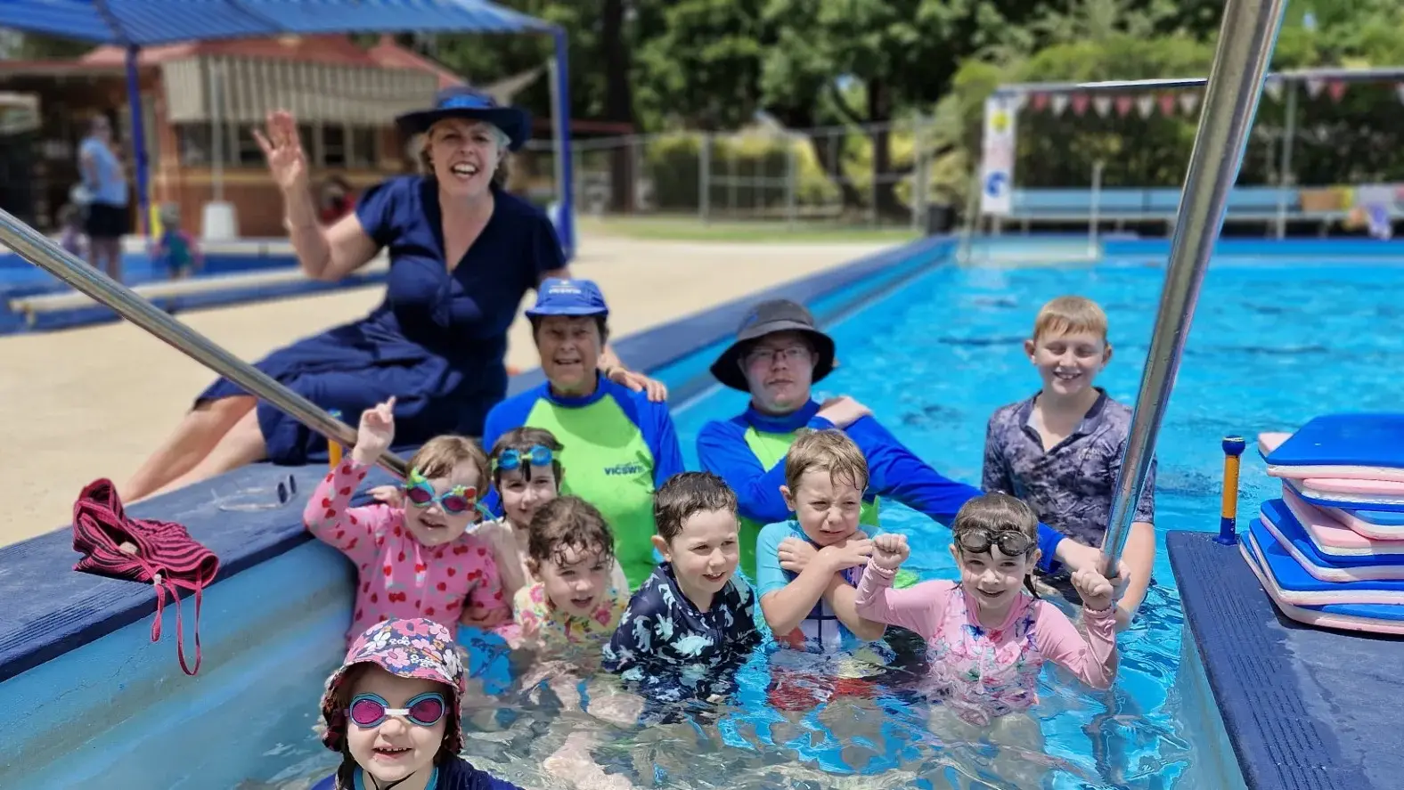 36 years swimming coach - Robbie Rae celebrates