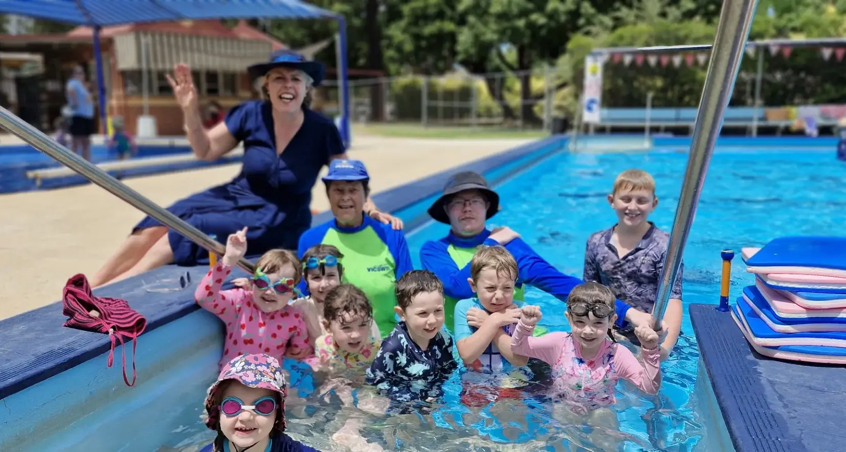36 years swimming coach - Robbie Rae celebrates