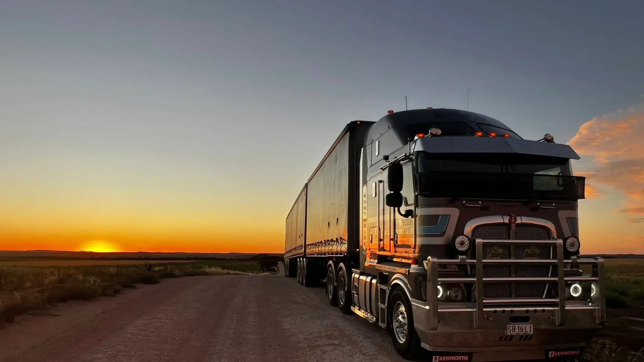 Tom loads up a B-double from SA