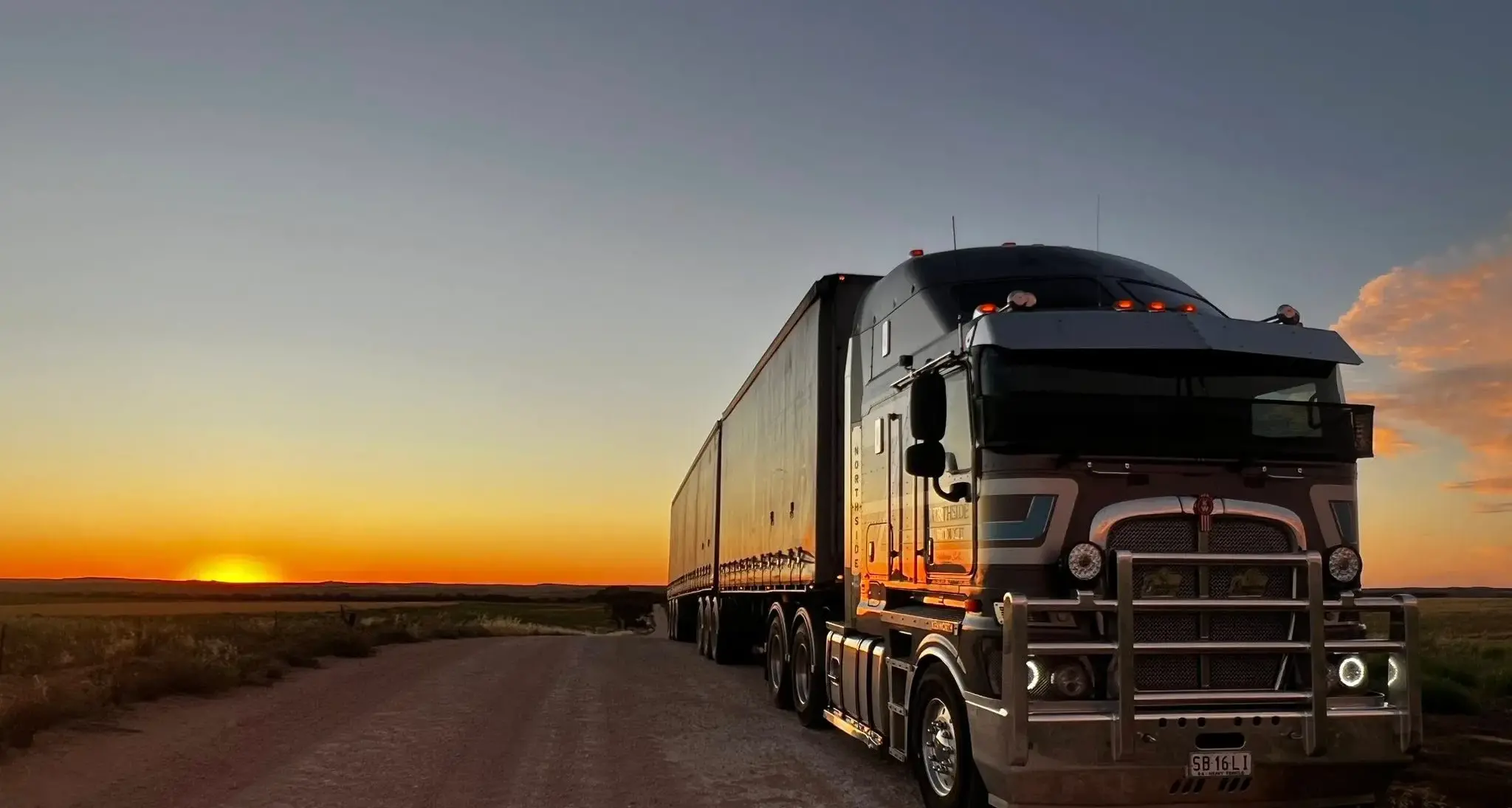 Tom loads up a B-double from SA