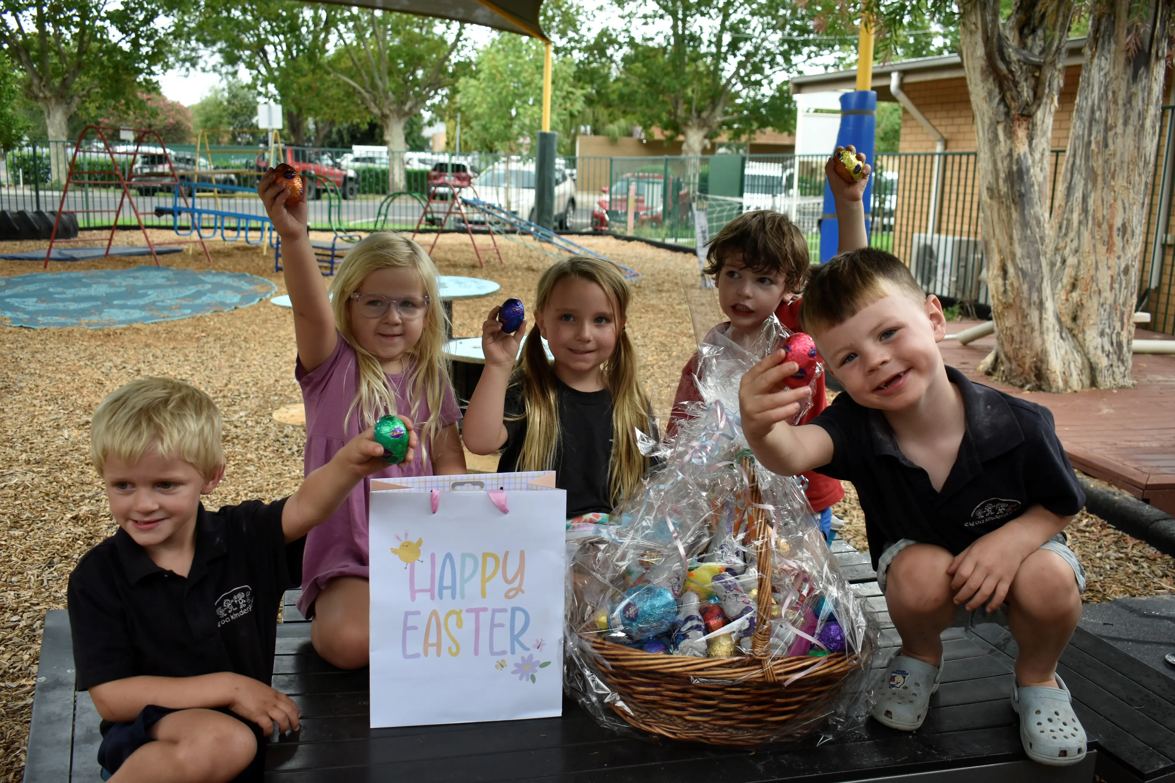 <p>READY FOR CELEBRATION: The kids at Euroa Kinder helped put together the raffle drawn this week. PHOTO: Pam Zierk-Mahoney</p>\\n