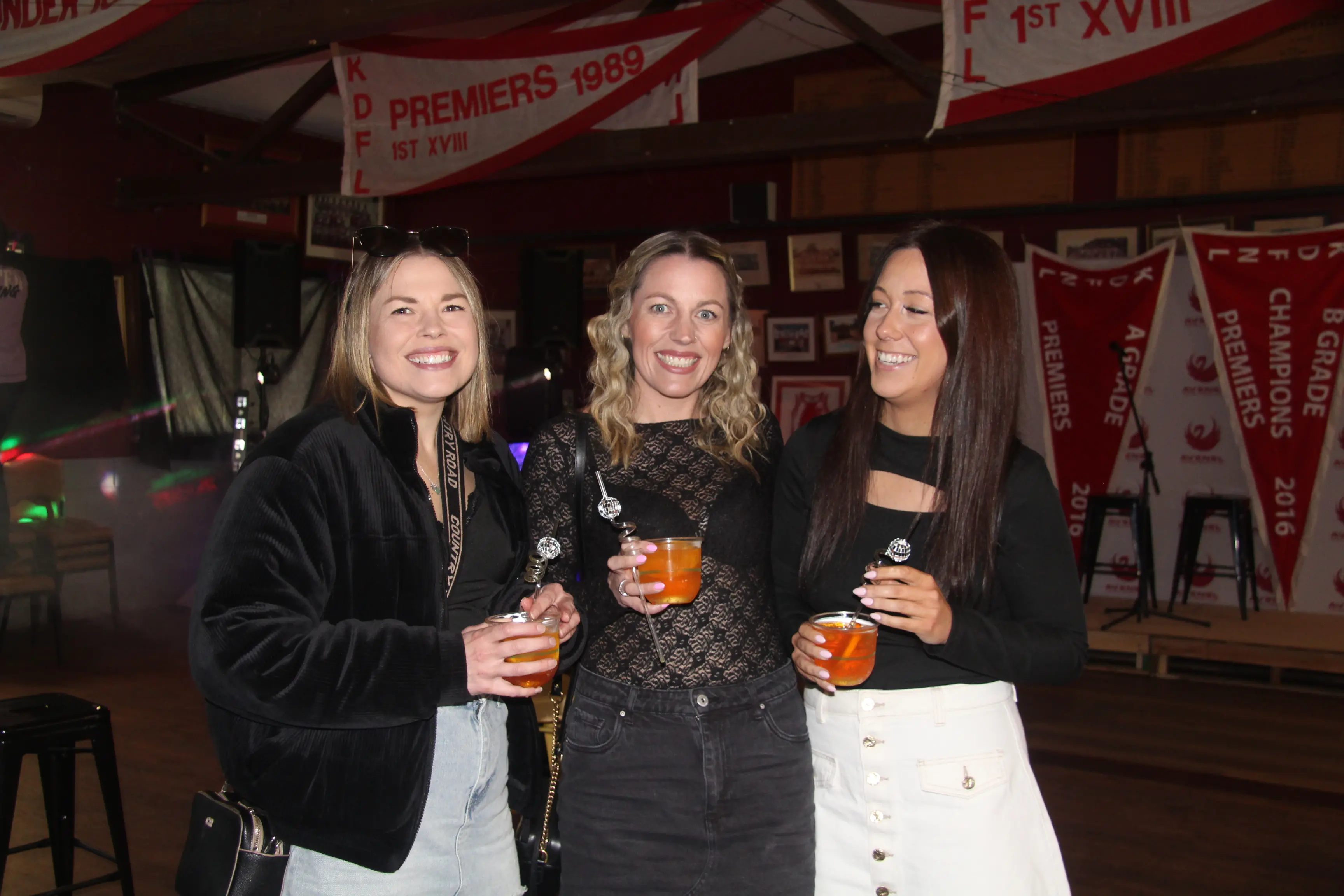 <p>Steevi-Anne and Sigrid Flack with Elly Carburn at the Avenel \\'Swanchella\\'. They all agreed that they were looking forward to having some fun \\'with just the girls\\'. PHOTO: Andy Wilson</p>\\n