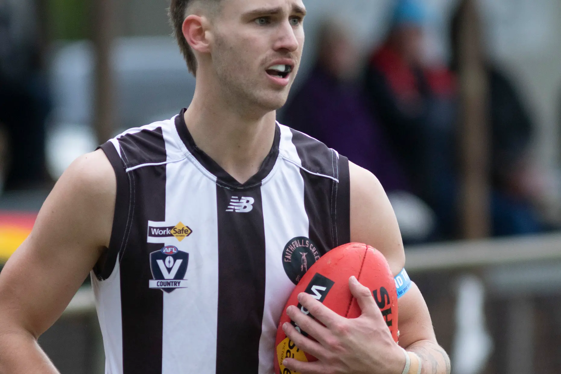 <p>BIG BAG: Cohen Paul continued his impressive form with another powerful performance up forward, finishing with four goals. PHOTO: Dale Mann</p>\\n
