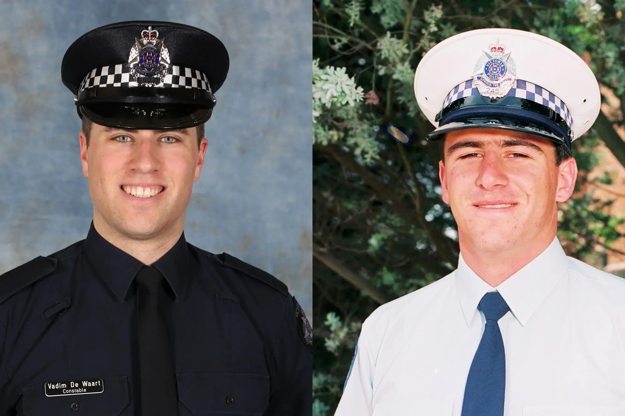 <p>HONOURING OUR OFFICERS: Senior Constable Vadim de Waart-Hottart and Detective Leading Senior Constable Neal Thompson will be honoured at memorial services in Bright and Wangaratta next week, one year after their deaths. </p>\\n