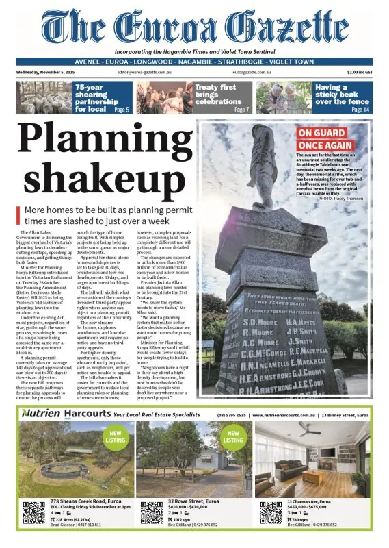 Euroa Gazette, Wednesday, November 5, 2025