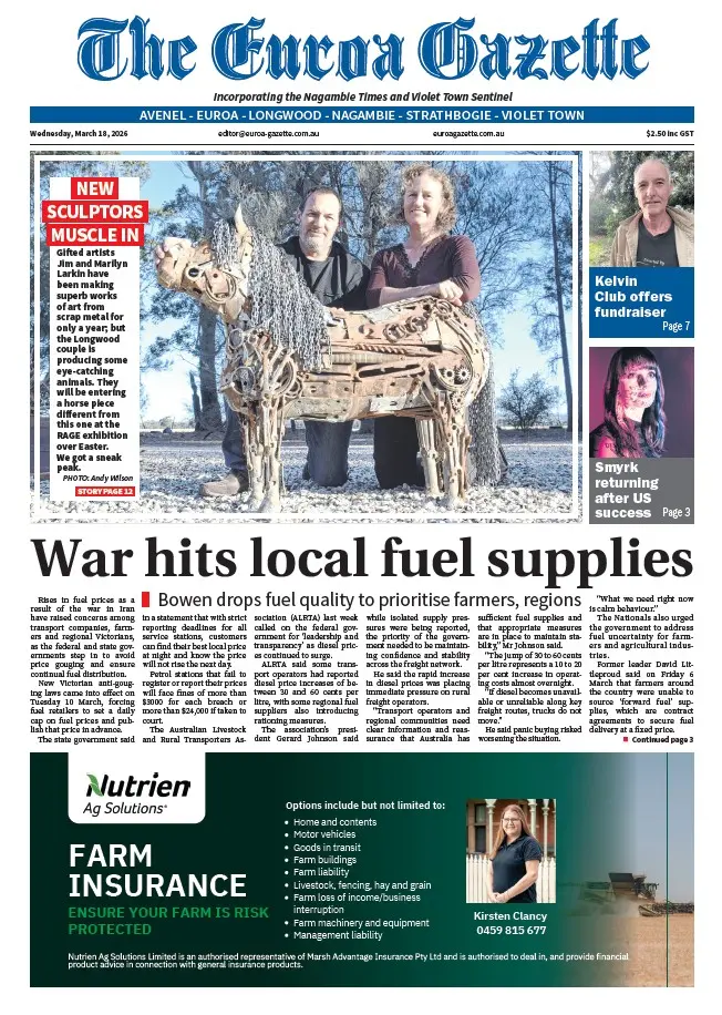 Euroa Gazette - Wednesday, March 18, 2026